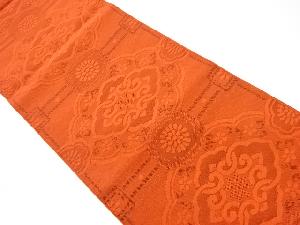 リサイクル　綴れ変わり華紋に草花模様織出し名古屋帯